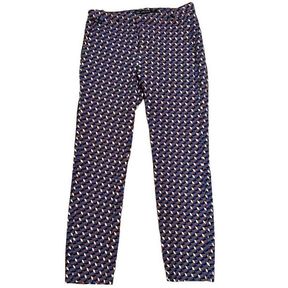 Geometric Stretch Cropped Leggings Sz S - Picture 1 of 4